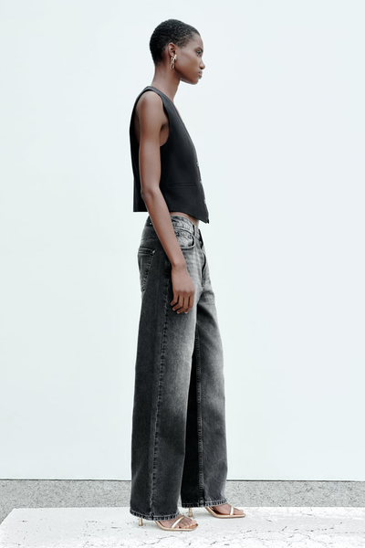 Z1975 Straight-Fit High-Waist Long Length Jeans from Zara