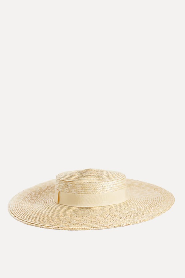 Straw Boater Fascinator With Ribbon Detail from Accessorize 