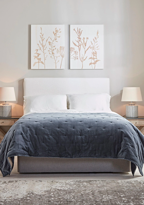 Lightweight Velvet Linen Quilt Bedspread from Cox & Cox