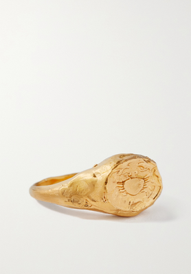 Cancer Gold-Plated Ring from Alighieri