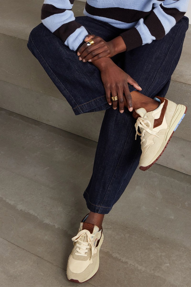 Reelwind Low Calf Hair-Trimmed Suede & Shell Sneakers from Autry