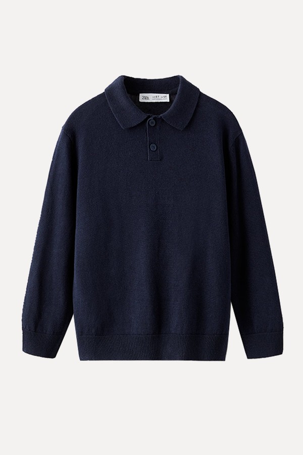 LINEN BLEND POLO SHIRT from Zara