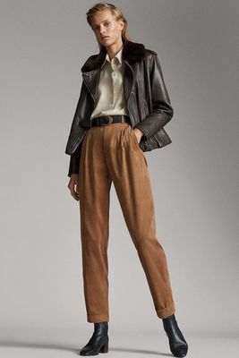 Darted Needle Cord Trousers from Massimo Dutti