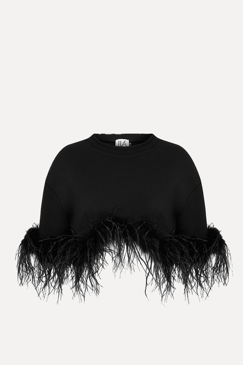 Bella Crop Top With Feathers from ILA