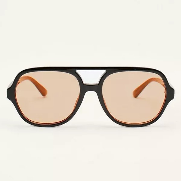 Tinted Wide Frame Aviator Sunglasses from Nasty Gal