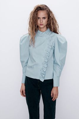 Frilly Poplin Shirt from Zara