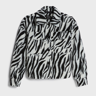 Zebra Print Overshirt from Bershka