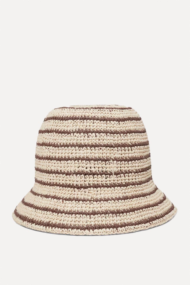 Woven Straw Bucket Hat