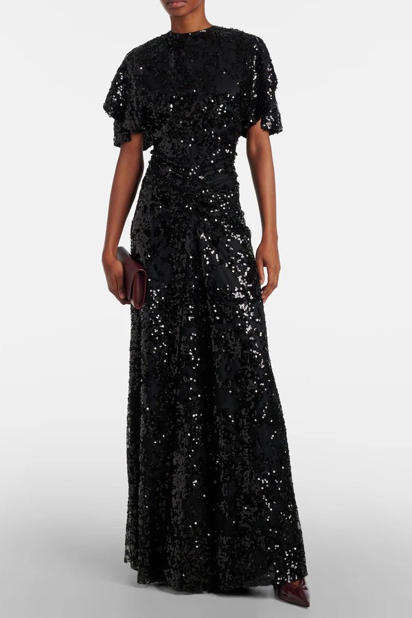 Sequined Gathered Gown from Victoria Beckham