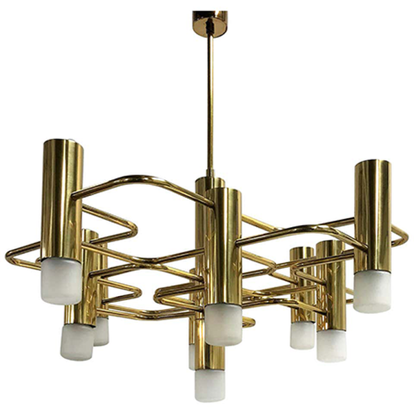 Brass Sciolari Chandelier from Kairos
