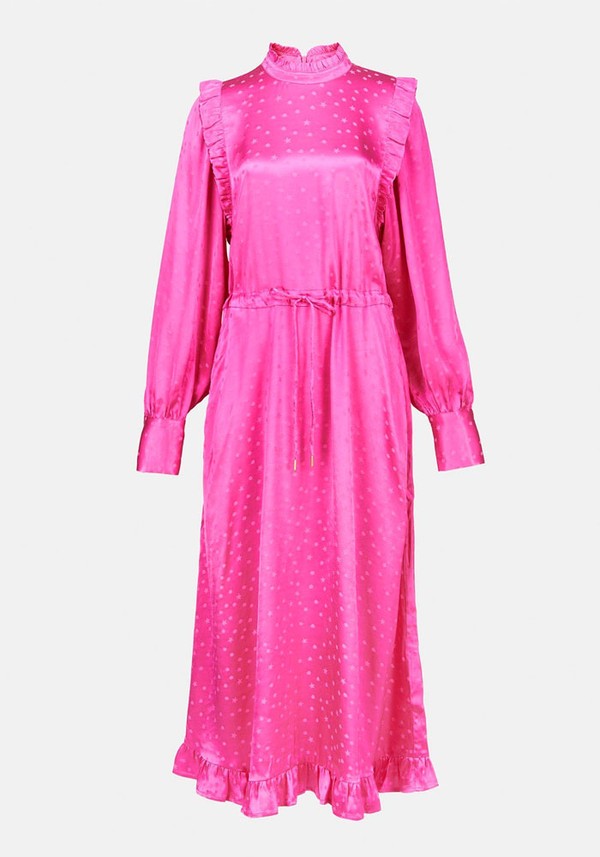 Fuchsia Ruffled Maxi Dress from Essentiel Antwerp