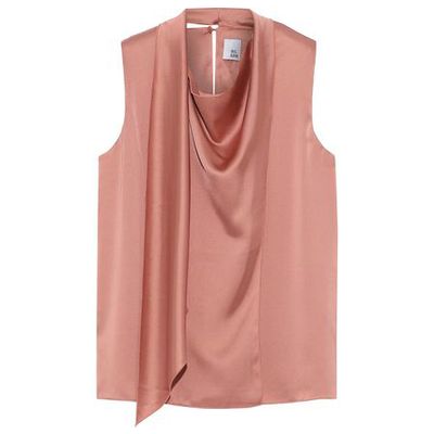 Luna Wrap-Effect Draped Satin-Crepe Top from Iris & Ink