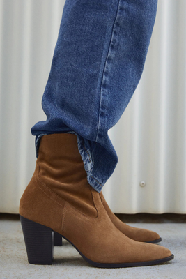 Suede Leather Ankle Boots from Mango