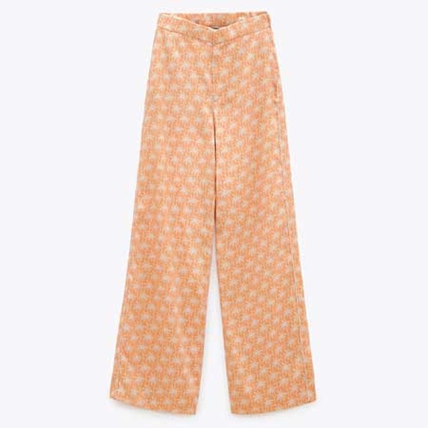 Printed Pyjama-Style Trousers