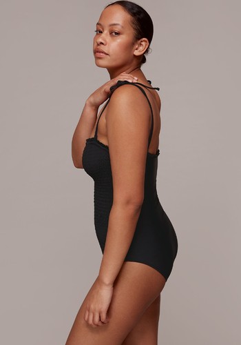 Shirred Tie Strap Swimsuit from Whistles