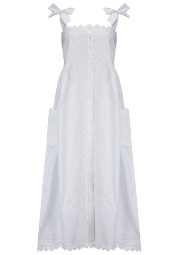 Poplin Tie Shoulder Dress from Juliet Dunn