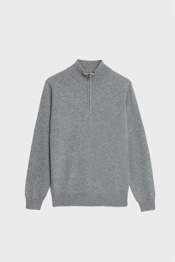 Pure Cashmere Half Zip Jumper