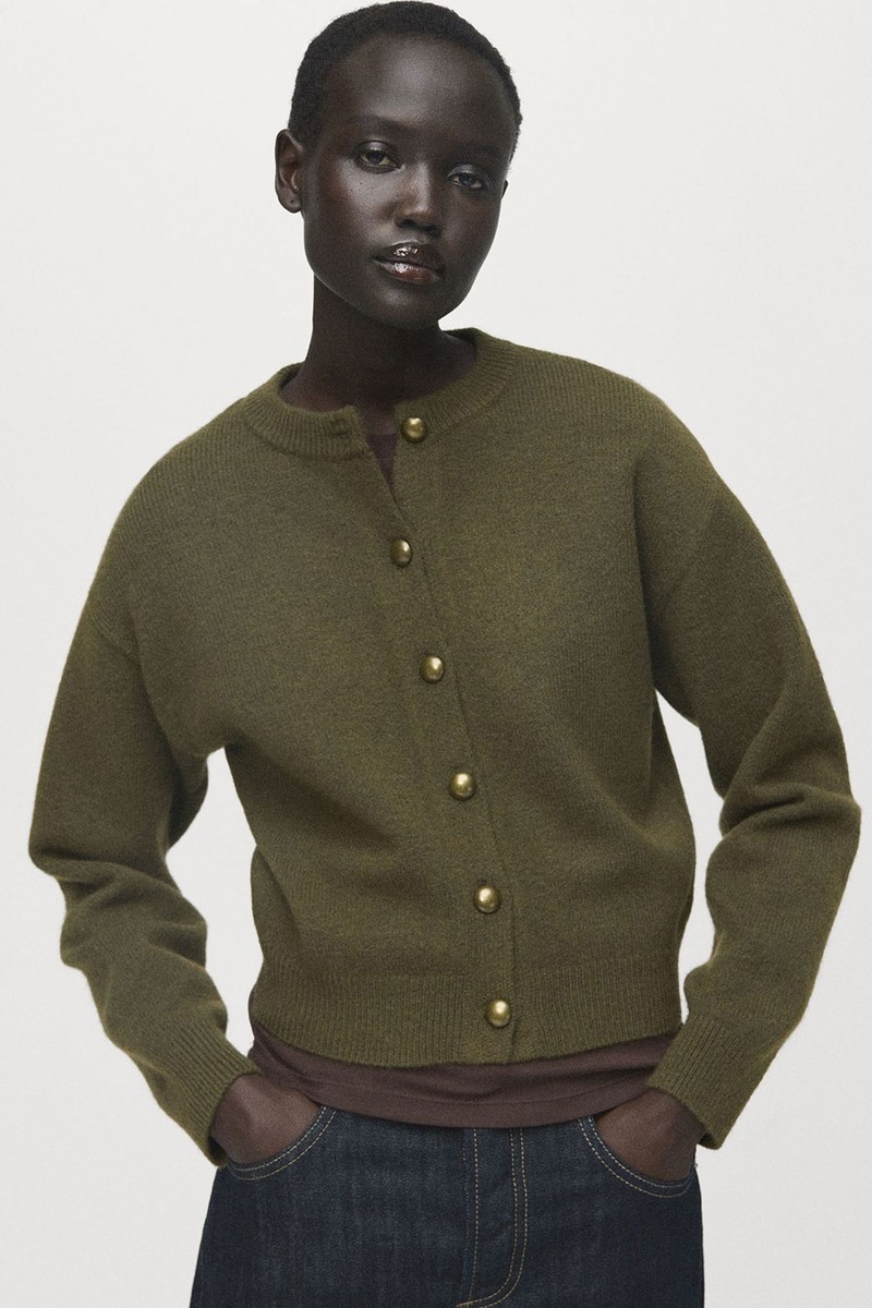 Chunky-Knit Cardigan With Buttons from Mango