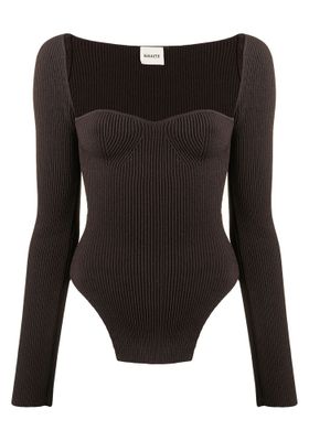 Maddy Bustier-Style Ribbed Top from Khaite