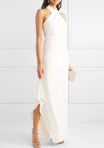 Draped Crepe Halterneck Gown from Halston