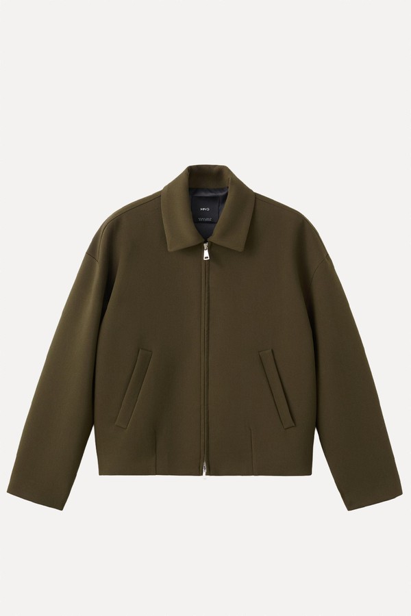 Bomber Jacket With Shirt Collar from Mango
