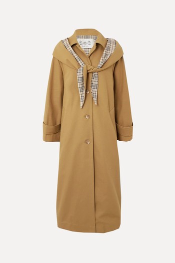 Beatriz Layered Belted Cotton Trench Coat  from Sea