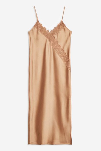 Lace Satin Slip Dress