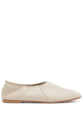 High Throat Leather Ballet Flats from Emma Parsons