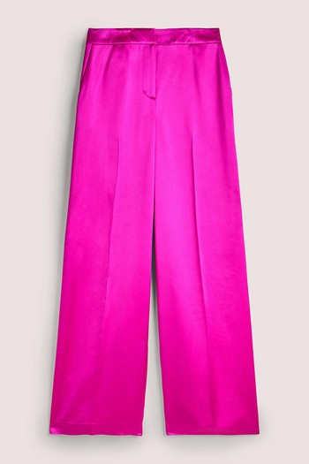 Wide Leg Satin Trousers