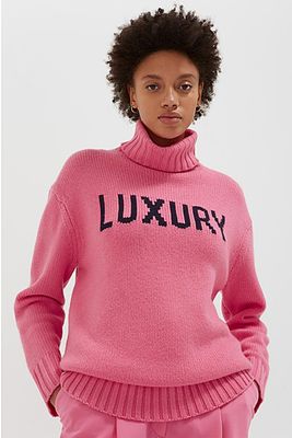 Pink Luxury Cashmere Rollneck Sweater from Chinti & Parker