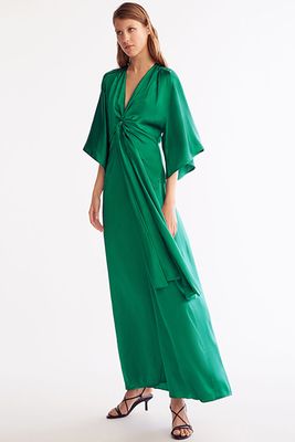 Knotted Green Dress from Uterque