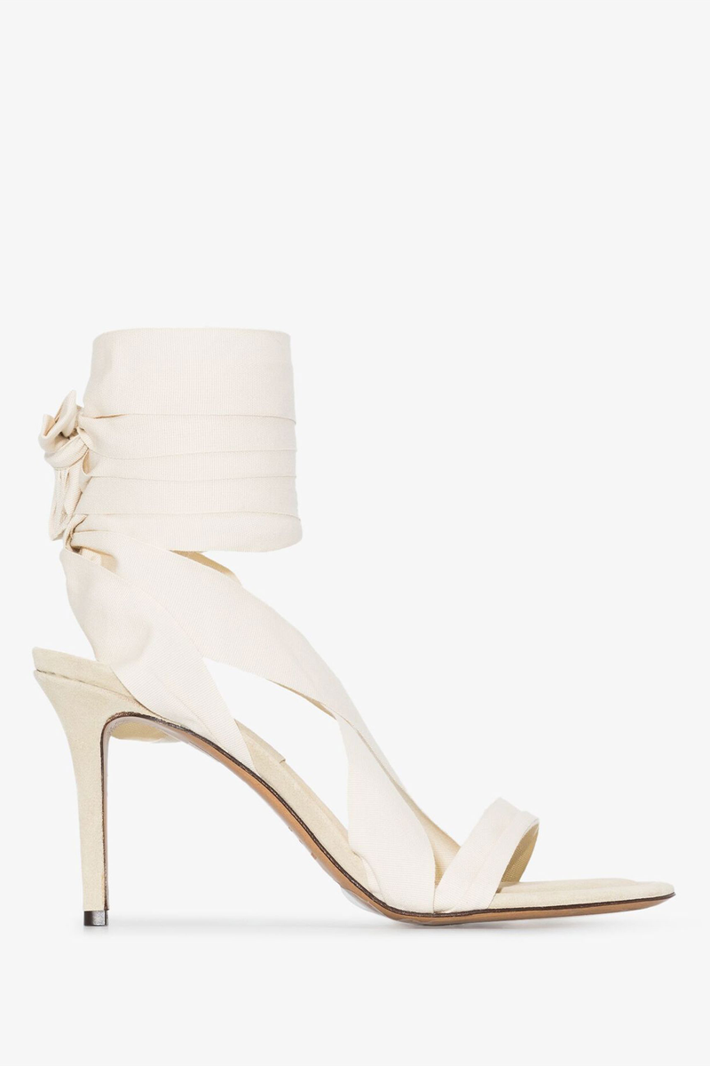 Neutral Arieli 85 Ankle Tie Sandals from Isabel Marant