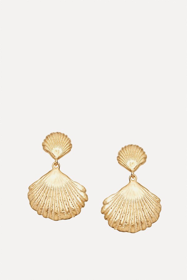 Isla Double Shell Drop Earrings from Daisy London