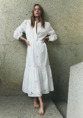 Dress With Cutwork Embroidery from Zara