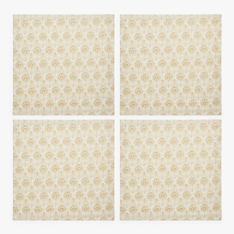 Peacock Pattern Cotton Napkins