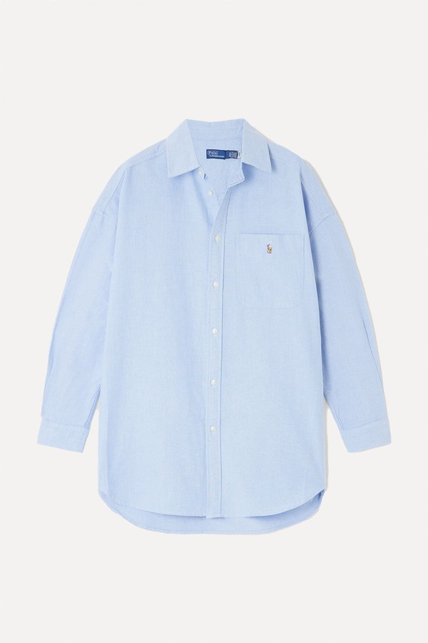 Embroidered Cotton-Poplin Shirt from POLO RALPH LAUREN