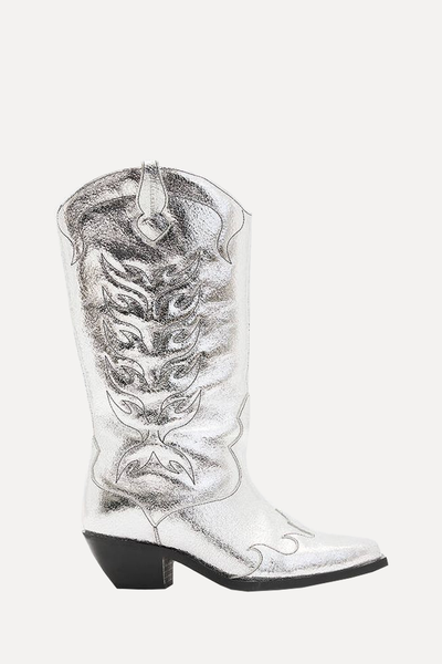 Dolly Western Metallic Leather Boots from AllSaints