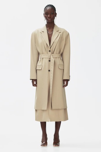 Wool Blend Double Layered Coat 