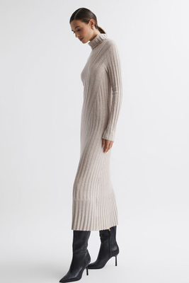 Cady Fitted Knitted Midi Dress from Reiss