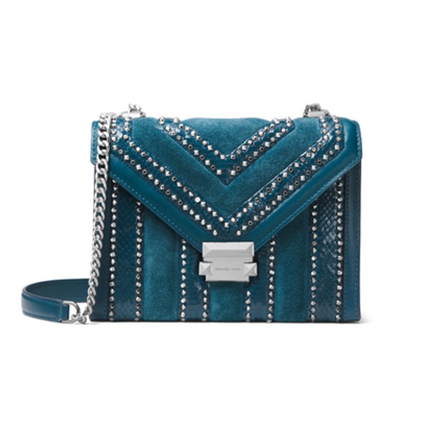 Whitney Large Mixed-Media Convertible Shoulder Bag