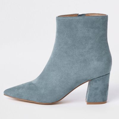 Pointed Block Heel Boots