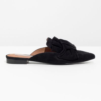 Pleat Knot Suede Slip On from & Other Stories