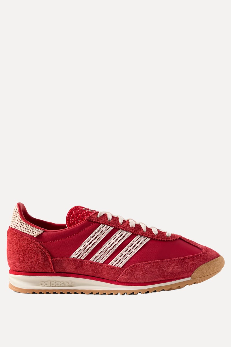 72 Crochet-Trimmed Shell & Suede Sneakers from ADIDAS ORIGINALS