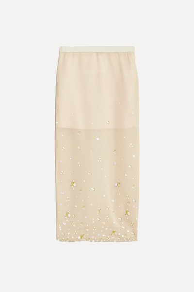 Sheer Sweater-Skirt With Sequins  from £333