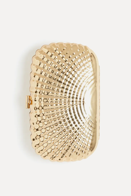 Shell-Shaped Metal Clutch  from H&M
