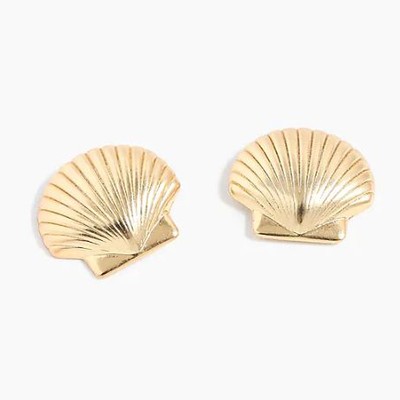 Scallop Shell Stud Earrings from J Crew