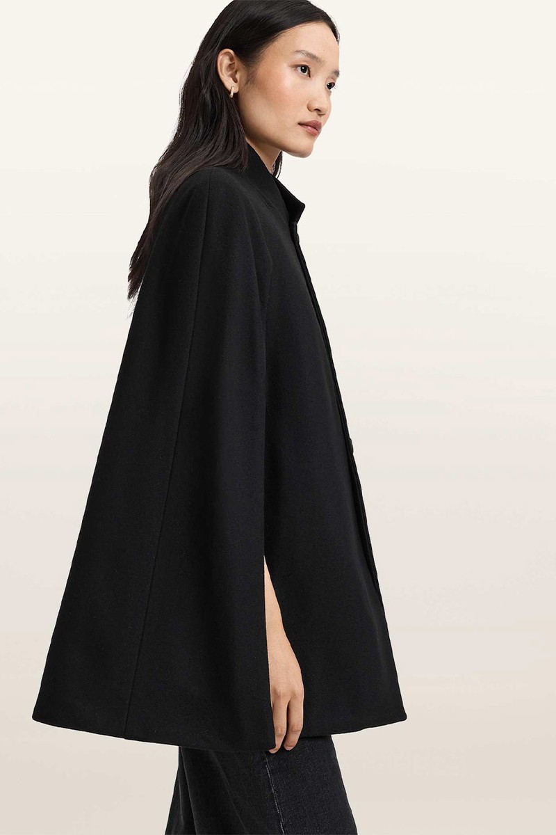Lunis Wool Cape Coat