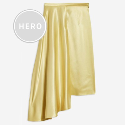 Satin Drape Midi Skirt from Topshop