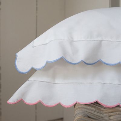 Scalloped Edged Oxford Pillowcase from Sarah K Home