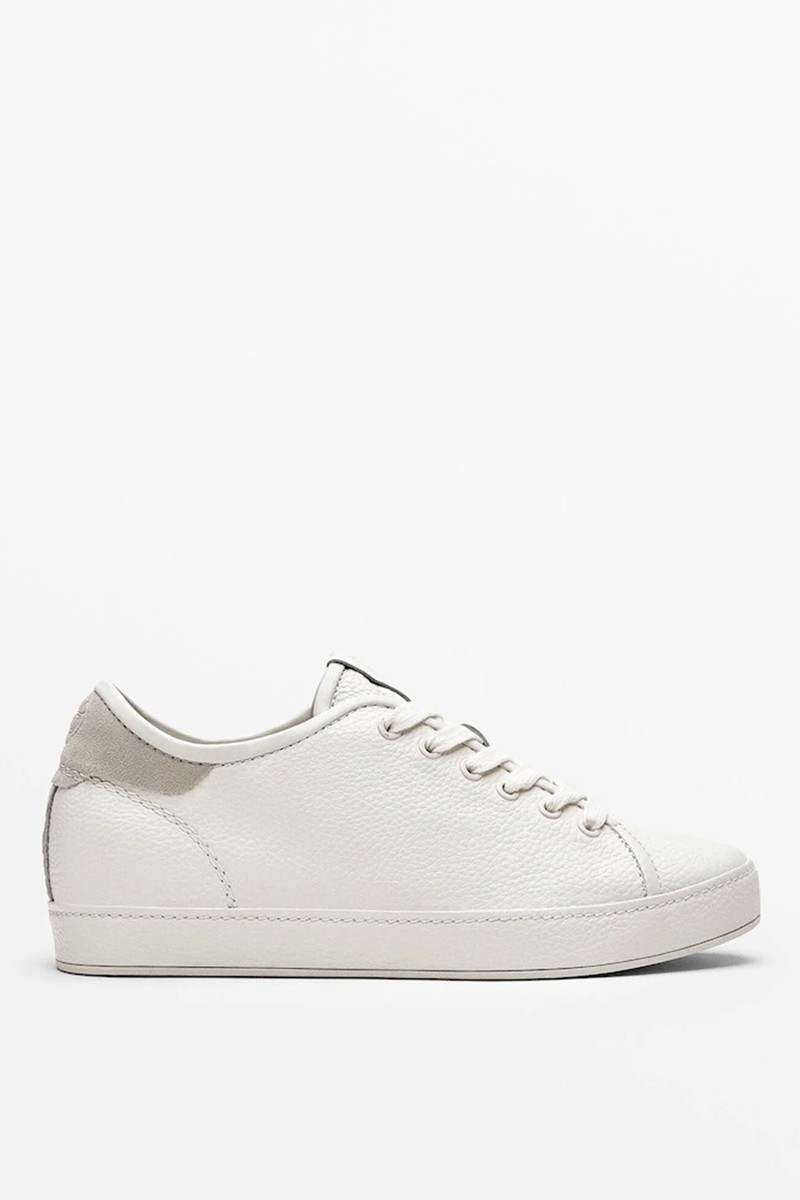 Tumbled Leather Trainer from Massimo Dutti